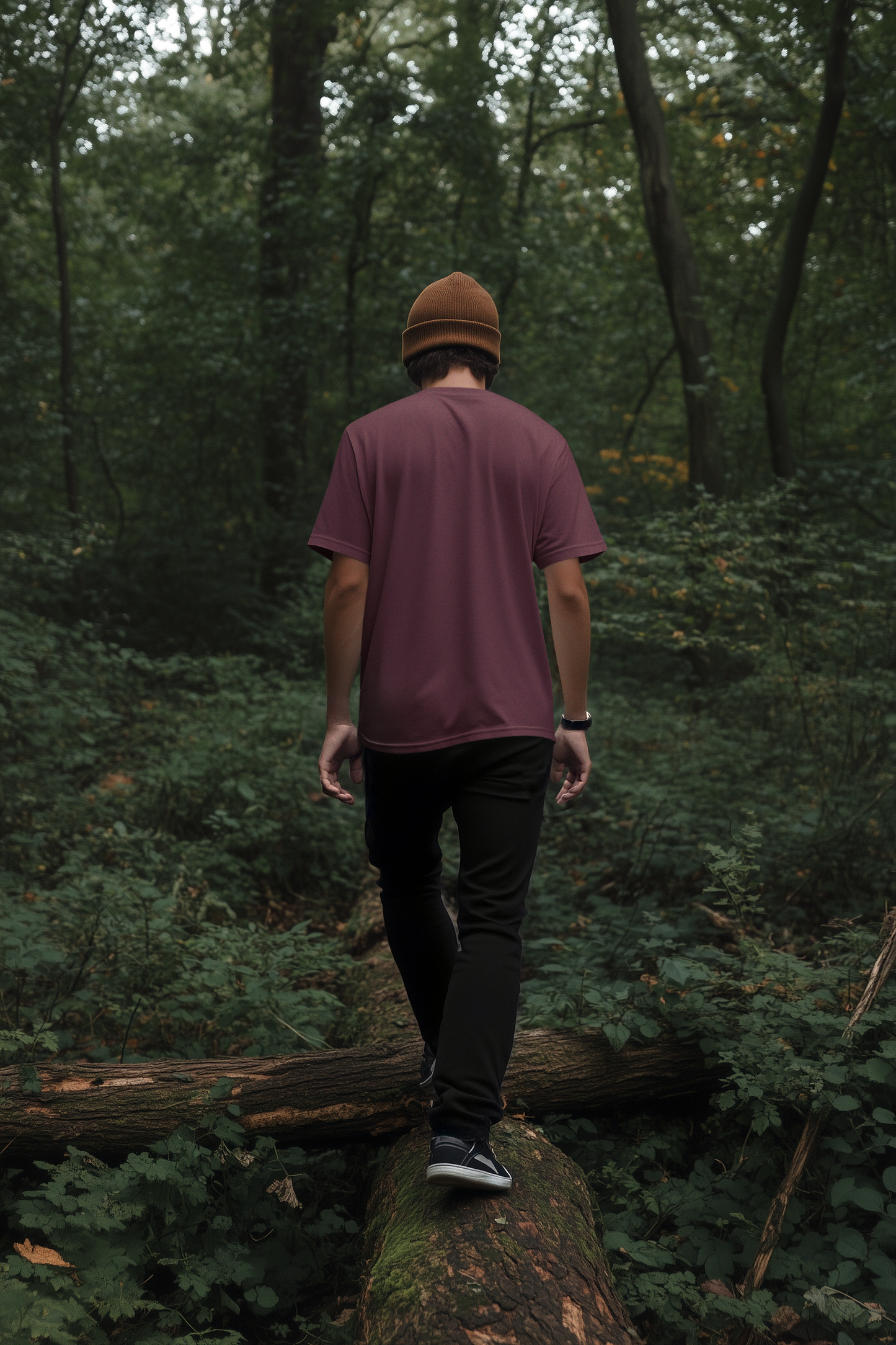 ShirtlessClub – Wild Life Adventure T-Shirt for Men | 100% Cotton | Bio-Washed & Durable – Black / Maroon / Green