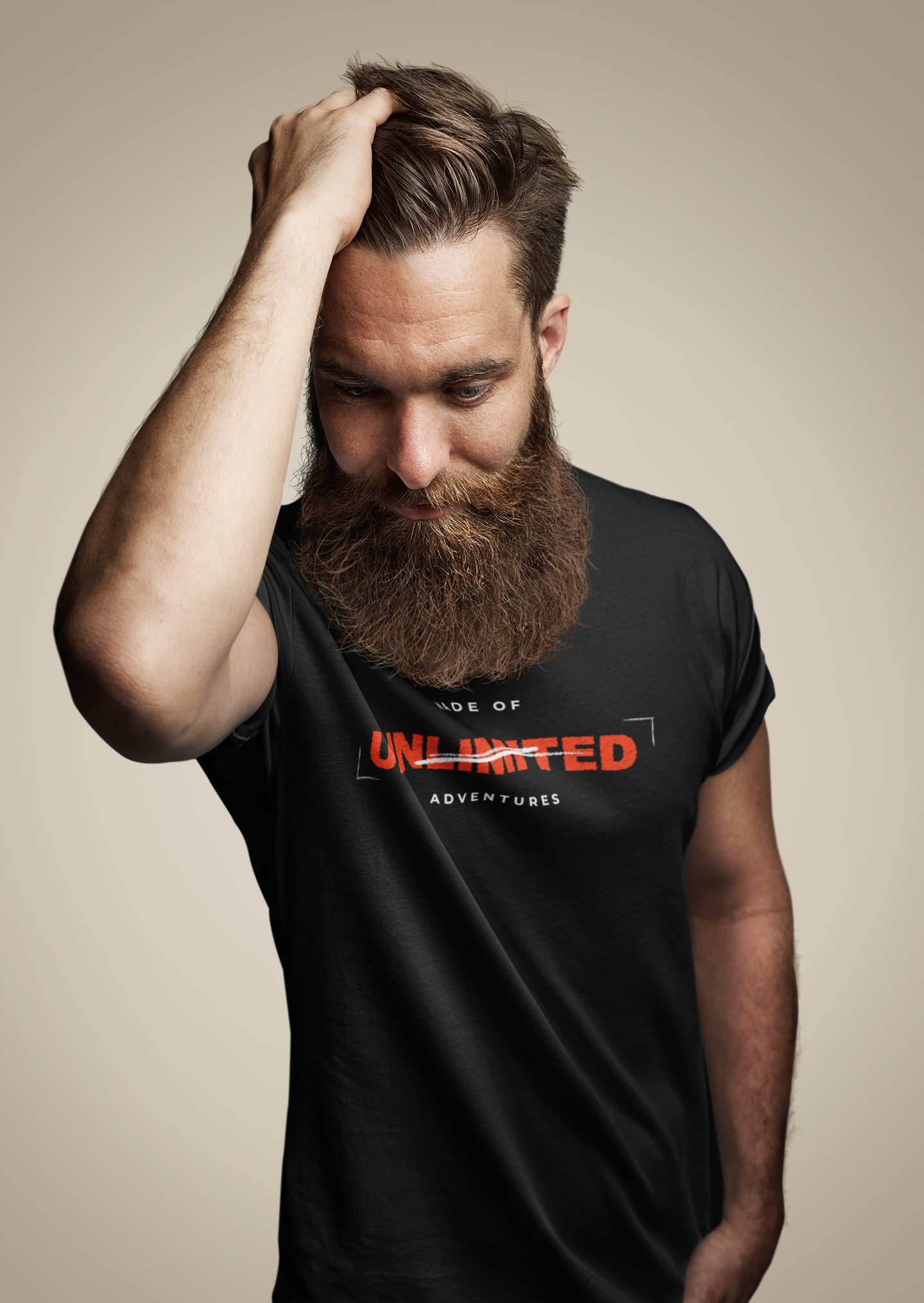 Made of Adventures Men’s Black Round Neck T-Shirt | 100% Super Combed Cotton | Anti-Microbial | ShirtlessClub