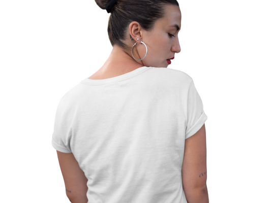 ShirtlessClub Women's White Adventure T-Shirt | 100% Cotton Regular Fit | "Made of Adventures" Graphic Tee | Casual, Trekking & Gym Wear