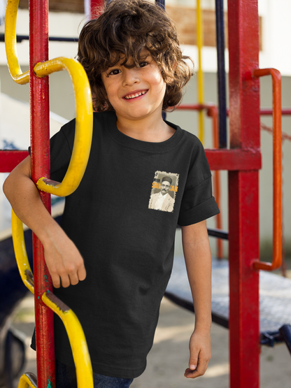Veer Savarkar T-shirt for Boys | Independence Day Black Cotton Tee – 1–14 Yrs