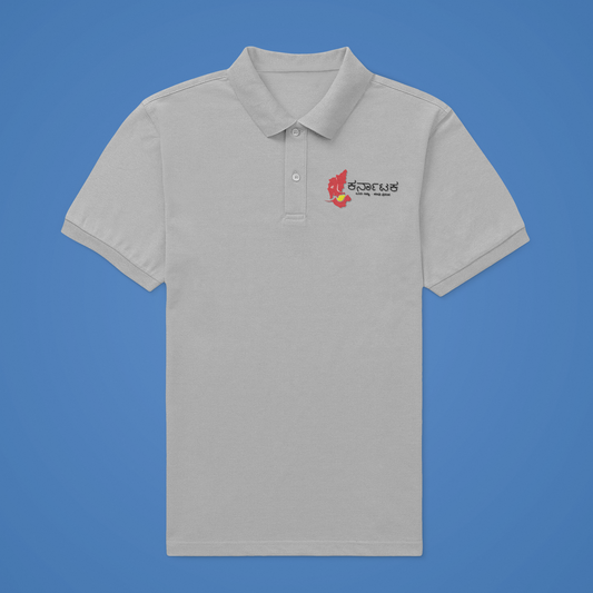 Karnataka Ondu Rajya Halavu Prapancha Polo Tshirt | Orange Chest Print | Unisex Corporate Wear | 3 Colors | ShirtlessClub
