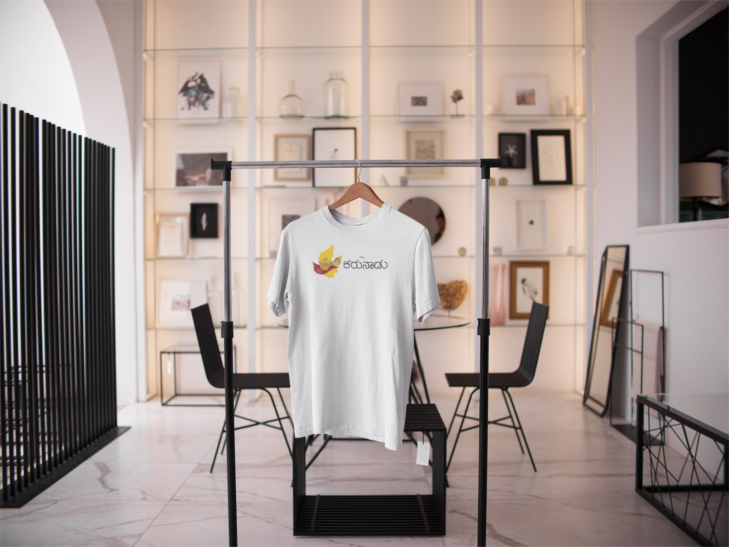 Namma Karunadu Printed Tshirt | Unisex Karnataka Pride Tee | White, Royal Blue, Grey, Teal | ShirtlessClub