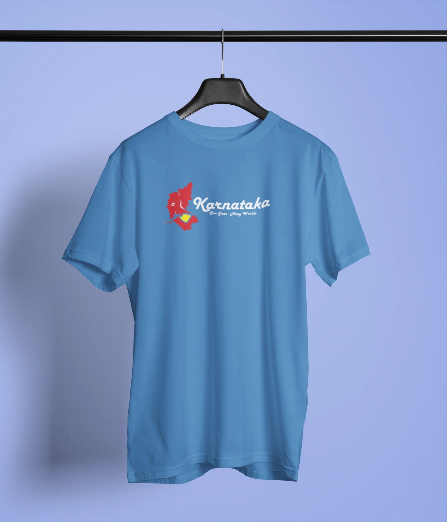 Karnataka One State Many World Tshirt | Unisex | Black, Green & Royal Blue | Premium Cotton | ShirtlessClub