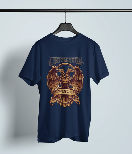 Gandaberunda Tshirt | Premium Unisex Kannada Symbol | Black, White, Green, Navy Blue | ShirtlessClub