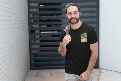 ShirtlessClub – Men’s Round Neck Independence Day T-Shirt | Veer Savarkar Chest Print | 100% Cotton – Black