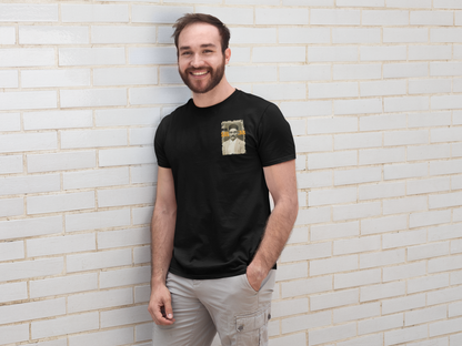 ShirtlessClub – Men’s Round Neck Independence Day T-Shirt | Veer Savarkar Chest Print | 100% Cotton – Black